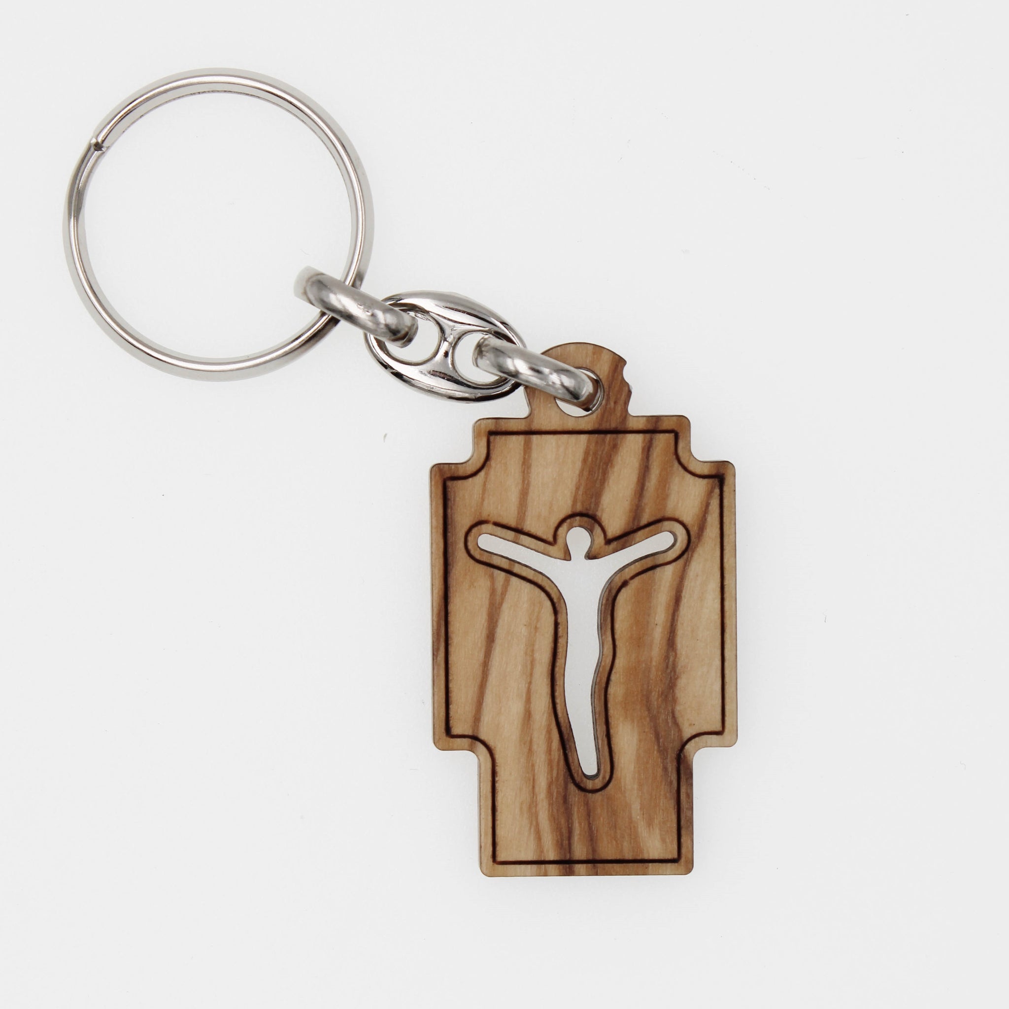 Lumen Mundi Wood Keychain with Lasercut Corpus